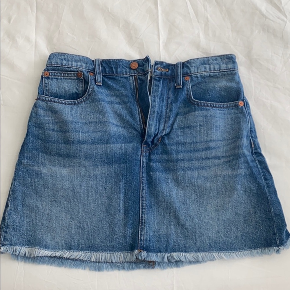 Madewell denim mini skirt